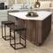 Costway 30" Barstools Set of 2 Upholstered Bar Height Chairs PU Leather w/Footrest Brown/Black/Grey